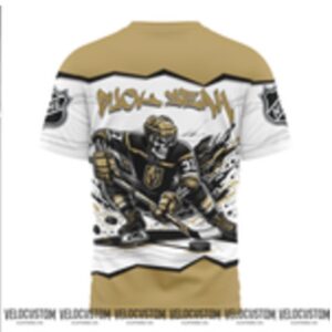 Las Vegas Hockey Skull Skeleton Graphic Sports Shirt