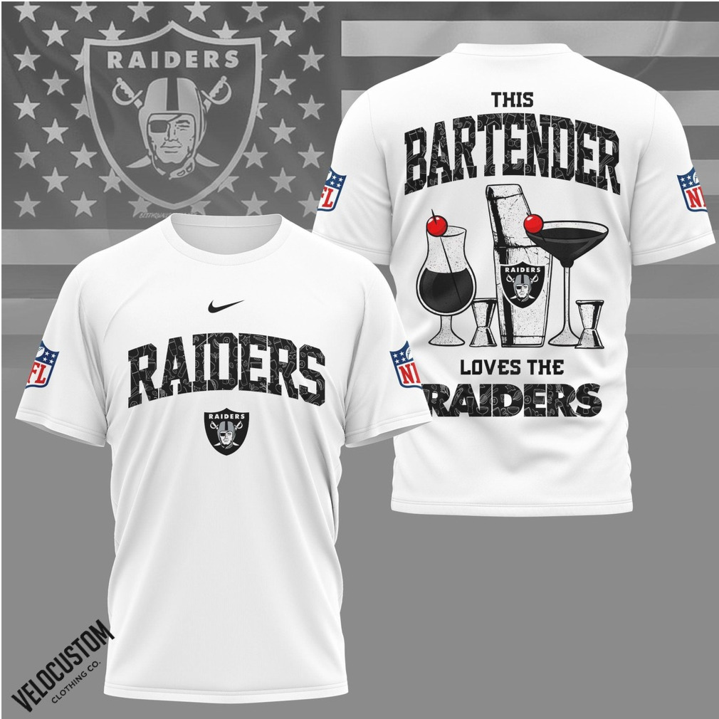 Las Vegas Raiders Bartender Loves Raiders Shirt Las Vegas Raiders Bartender Loves Raiders Shirt