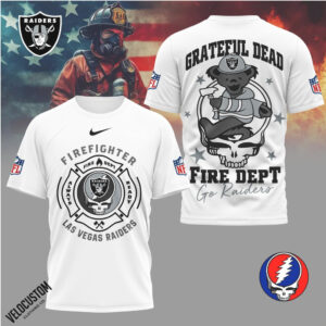 Las Vegas Raiders Firefighter Grateful Dead Fire Dept Shirt