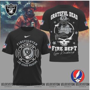 Las Vegas Raiders Firefighter Grateful Dead Fire Dept Shirt