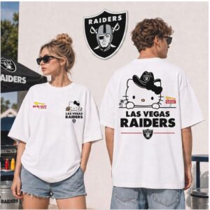 Las Vegas Raiders Hello Kitty Cowboy Hat Shirt