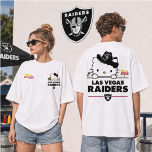 Las Vegas Raiders Hello Kitty Cowboy Hat Shirt