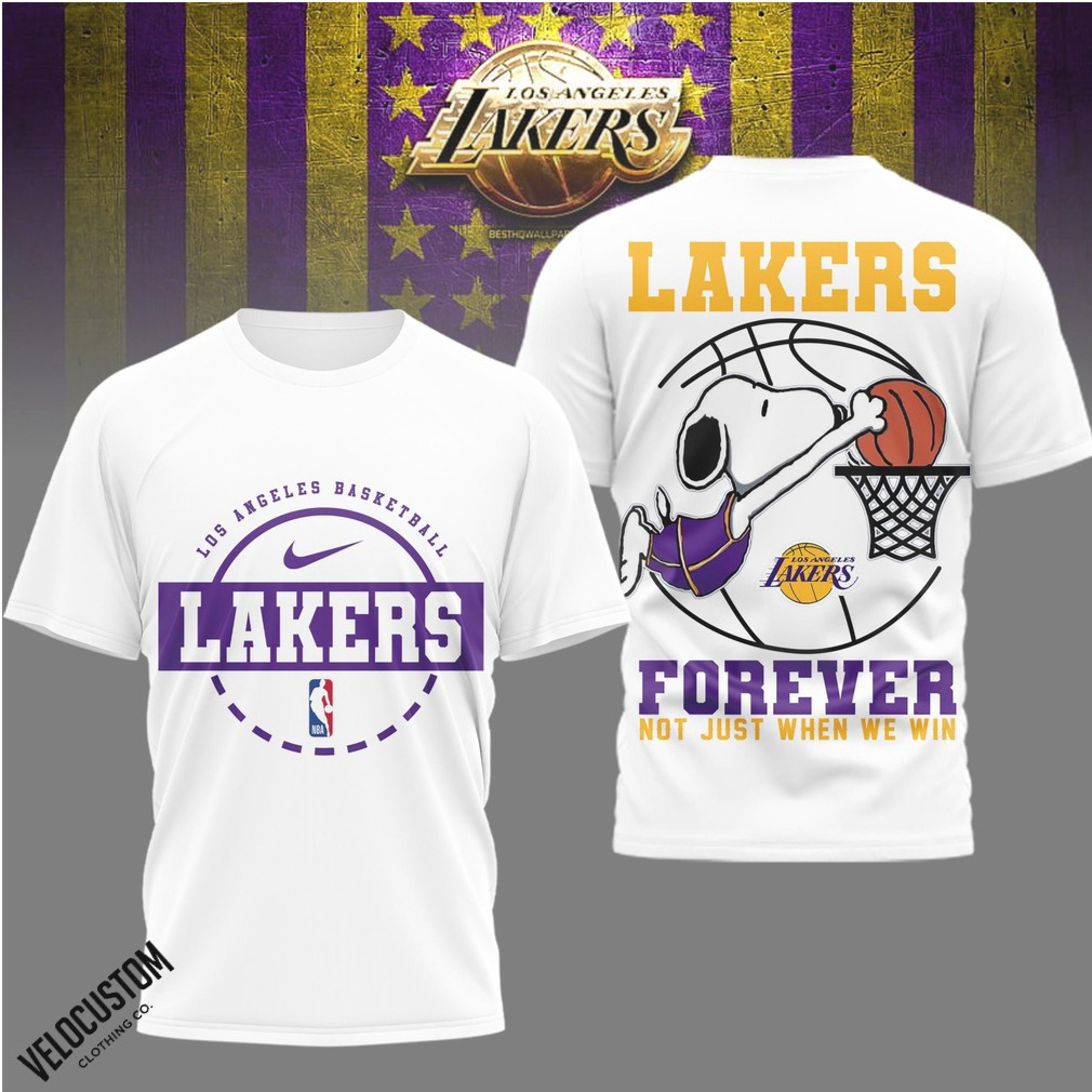 Los Angeles Basketball Snoopy Forever Lakers Shirt Los Angeles Basketball Snoopy Forever Lakers Shirt