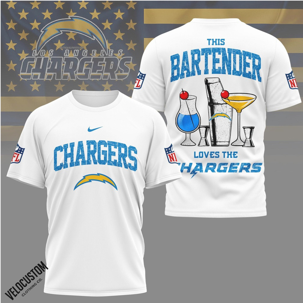 Los Angeles Chargers Bartender Cocktail Drinks Football Shirt Los Angeles Chargers Bartender Cocktail Drinks Football Shirt