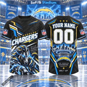 Los Angeles Chargers Football Bolt Up Custom Shirt