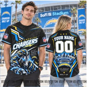 Los Angeles Chargers Football Bolt Up Custom Shirt