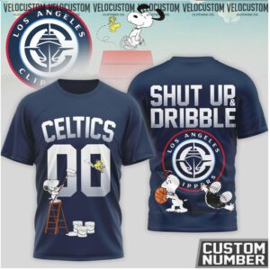 Los Angeles Clippers Snoopy Basketball Custom Number Shirt