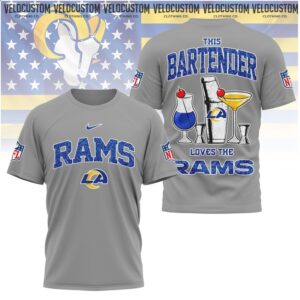 Los Angeles Rams Bartender Cocktail Drinks Football Shirt