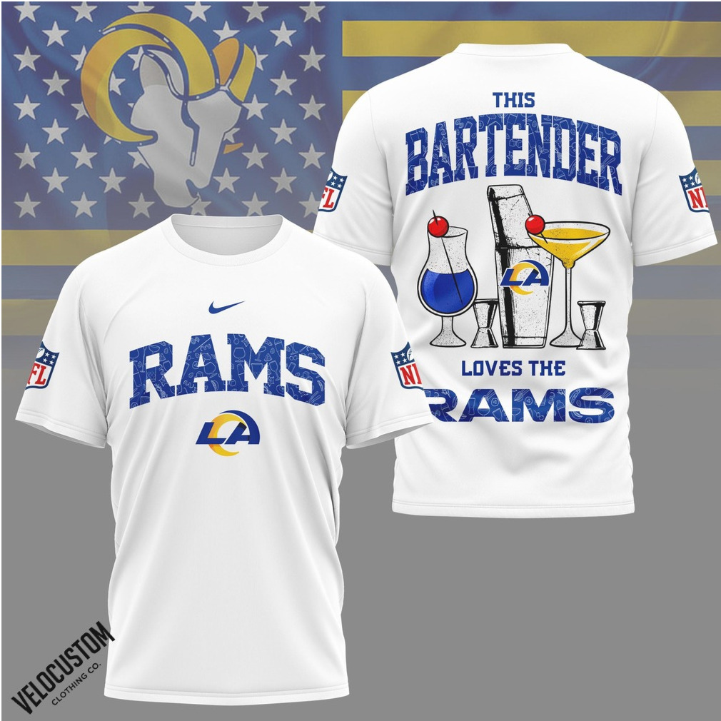 Los Angeles Rams Bartender Cocktail Drinks Football Shirt Los Angeles Rams Bartender Cocktail Drinks Football Shirt