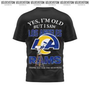 Los Angeles Rams Snoopy Yes I Am Old But I Saw Los Angeles Shirt