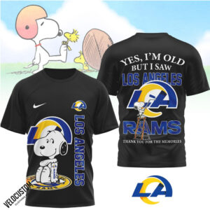 Los Angeles Rams Snoopy Yes I Am Old But I Saw Los Angeles Shirt