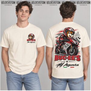 MV Agusta Motorcycle Beaver Mascot Racing Sport Shirt MV Agusta Motorcycle Beaver Mascot Racing Sport Shirt