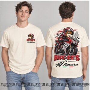 MV Agusta Motorcycle Beaver Mascot Racing Sport Shirt