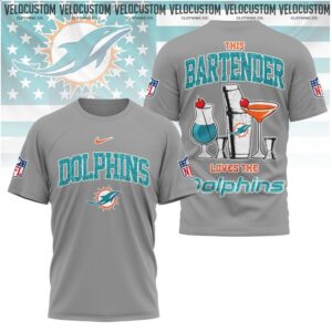 Miami Dolphins Bartender Cocktail Drinks Football Shirt