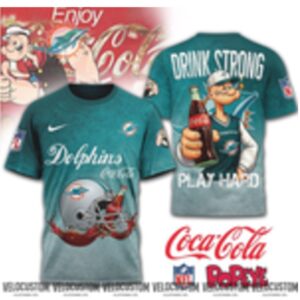 Miami Dolphins Popeye Coca Cola Drink Strong Shirt