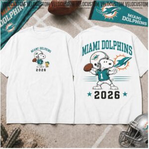 Miami Dolphins Snoopy Football 2026 Shirt