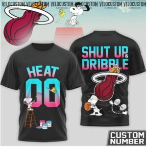 Miami Heat Snoopy Basketball Custom Number Shirt