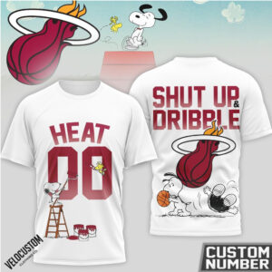 Miami Heat Snoopy Basketball Custom Number Shirt