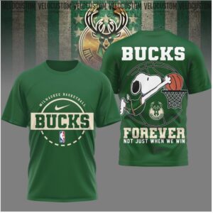 Milwaukee Bucks Snoopy Basketball Forever Shirt