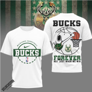 Milwaukee Bucks Snoopy Basketball Forever Shirt
