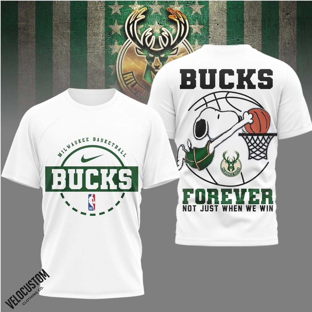Milwaukee Bucks Snoopy Basketball Forever Shirt Milwaukee Bucks Snoopy Basketball Forever Shirt