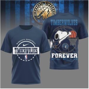 Minnesota Timberwolves Snoopy Basketball Forever Shirt
