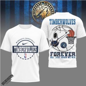 Minnesota Timberwolves Snoopy Basketball Forever Shirt