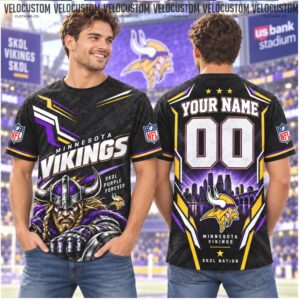 Minnesota Vikings Football Skol Nation Custom Stadium Shirt Minnesota Vikings Football Skol Nation Custom Stadium Shirt
