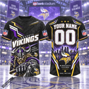 Minnesota Vikings Football Skol Nation Custom Stadium Shirt