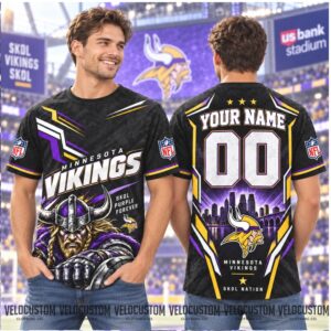Minnesota Vikings Football Skol Nation Custom Stadium Shirt