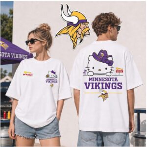 Minnesota Vikings Hello Kitty Cowboy Hat Shirt