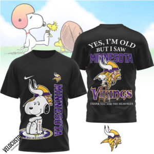 Minnesota Vikings Snoopy Yes I Am Old But I Saw Minnesota Shirt