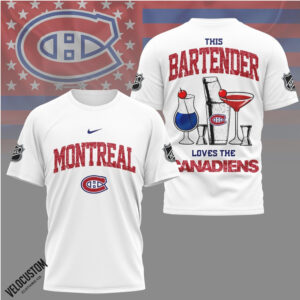 Montreal Canadiens Bartender Cocktail Drink Fan Shirt