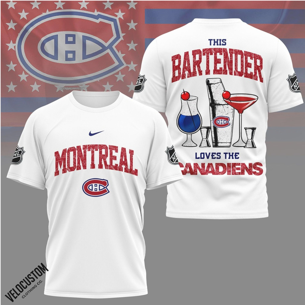 Montreal Canadiens Bartender Cocktail Drink Fan Shirt Montreal Canadiens Bartender Cocktail Drink Fan Shirt