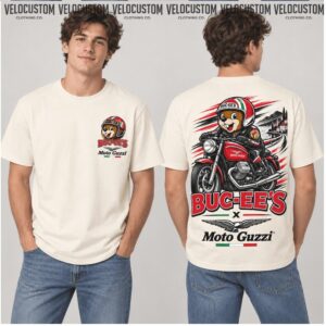 Moto Guzzi Motorcycle Beaver Mascot Racing Classic Shirt Moto Guzzi Motorcycle Beaver Mascot Racing Classic Shirt