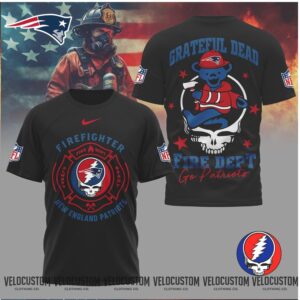 New England Patriots Firefighter Grateful Dead Bear Shirt