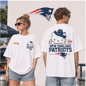 New England Patriots Hello Kitty Cowboy Hat Retro Shirt