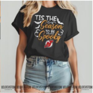 New Jersey Devils Spooky Season Pumpkin Hockey Shirt