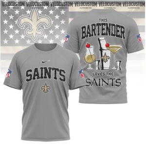 New Orleans Saints Bartender Cocktail Drinks Football Shirt