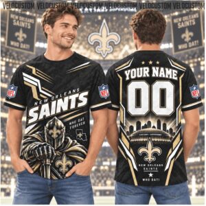 New Orleans Saints Mascot Stadium Custom Name Football Shirt New Orleans Saints Mascot Stadium Custom Name Football Shirt