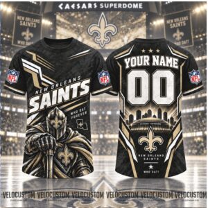New Orleans Saints Mascot Stadium Custom Name Football Shirt