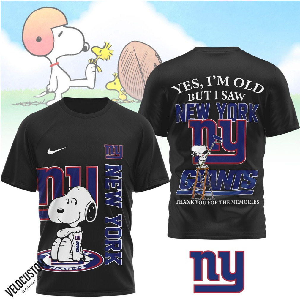 New York Giants Snoopy Yes I Am Old But I Saw New York Shirt New York Giants Snoopy Yes I Am Old But I Saw New York Shirt