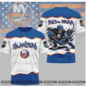 New York Hockey Skull Skeleton Graphic Sports Shirt