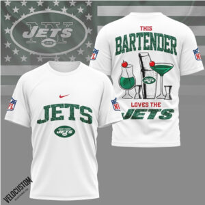 New York Jets Bartender Cocktail Drink Fan Shirt