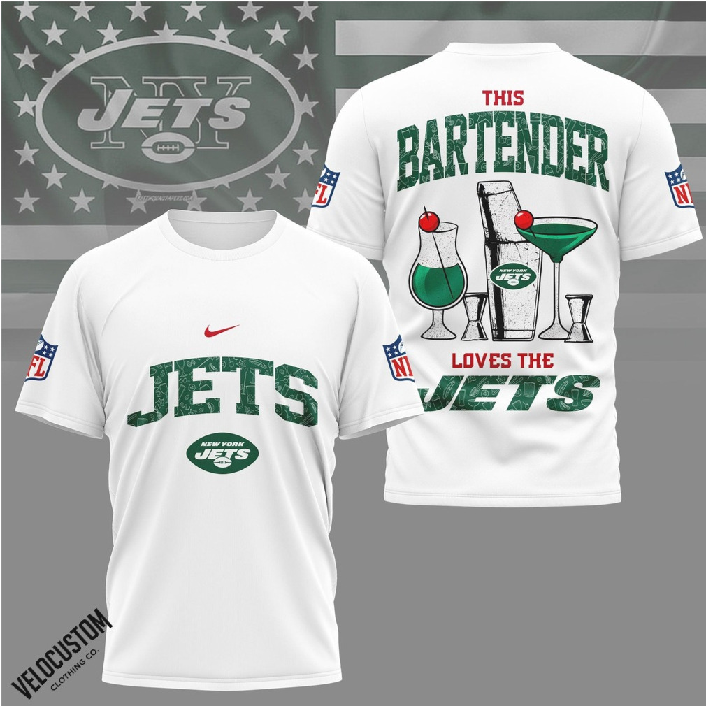 New York Jets Bartender Cocktail Drink Fan Shirt New York Jets Bartender Cocktail Drink Fan Shirt