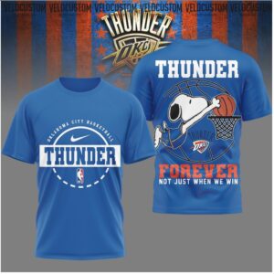 Oklahoma City Thunder Snoopy Basketball Forever Shirt