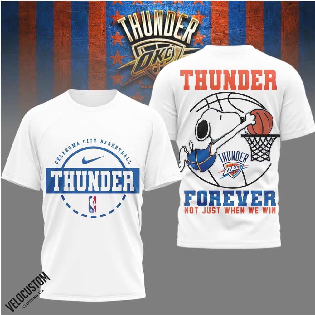 Oklahoma City Thunder Snoopy Basketball Forever Shirt Oklahoma City Thunder Snoopy Basketball Forever Shirt