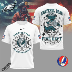 Philadelphia Eagles Firefighter Grateful Dead Bear Shirt