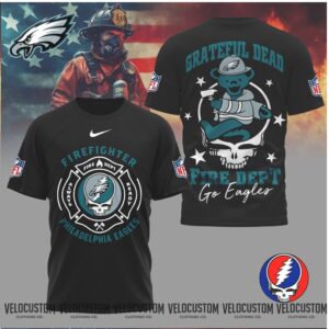 Philadelphia Eagles Firefighter Grateful Dead Bear Shirt