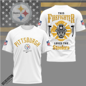 Pittsburgh Steelers Firefighter American Flag Fire Department Shirt
